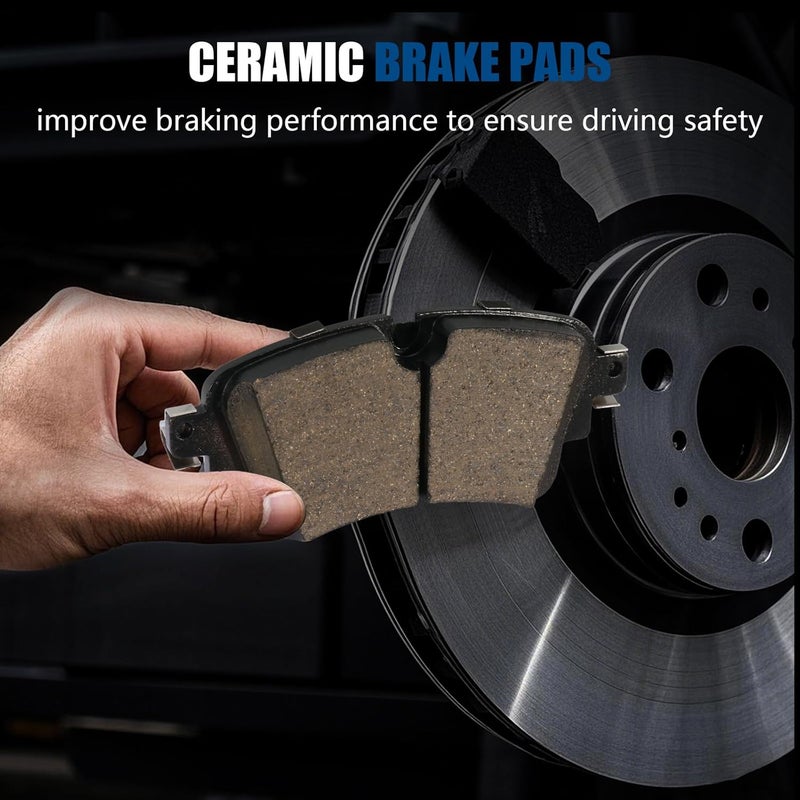 SUPLABEL Rear Ceramic Disc Brake Pads Set Compatible with Audi A4 2017-2020, Q5 2018-2020, A4/A5/A6 Quattro, A5 Sportback, A7 Sportback, RS5, S4, S5, RS5/S5 Sportback, Q5 PHEV, A4/A6 Allroad,HZ1898 - Image 5